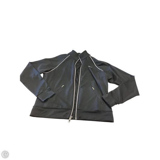 Athletic Top Long Sleeve Collar By Nike Apparel In Black, Size: M