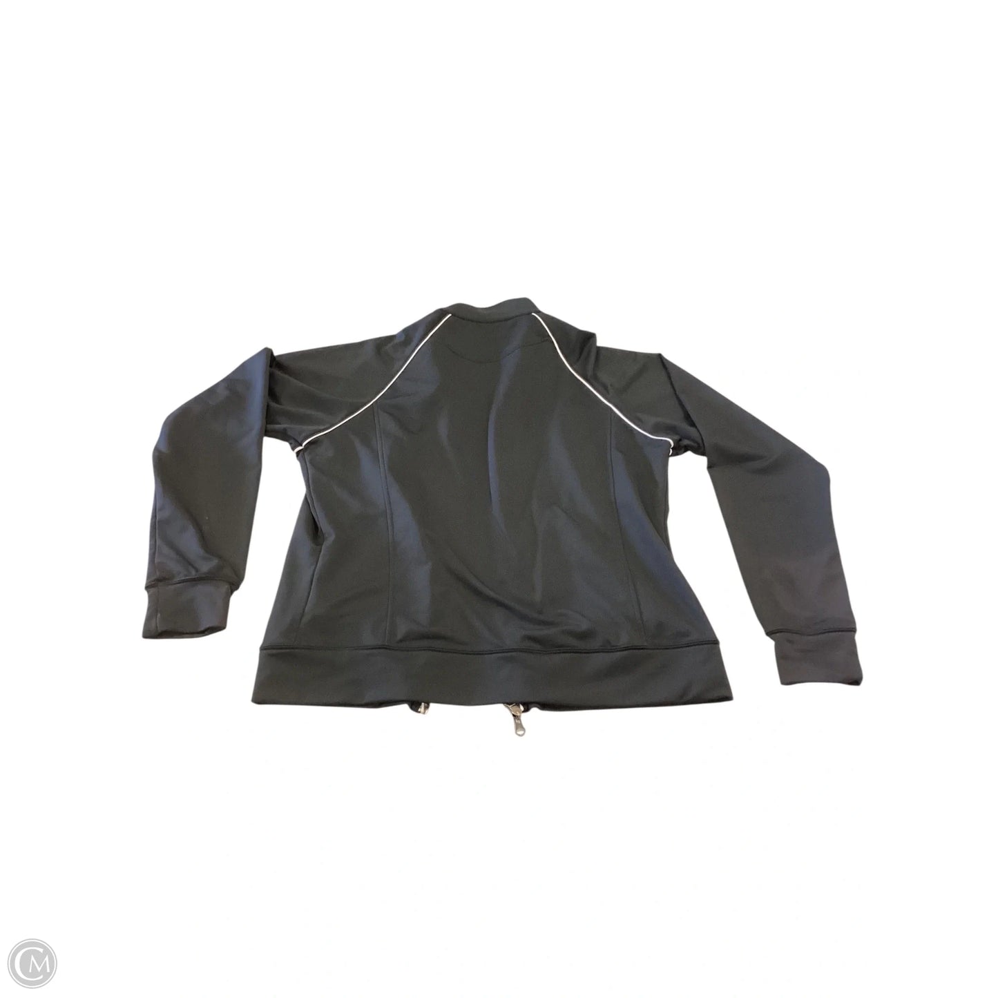 Athletic Top Long Sleeve Collar By Nike Apparel In Black, Size: M