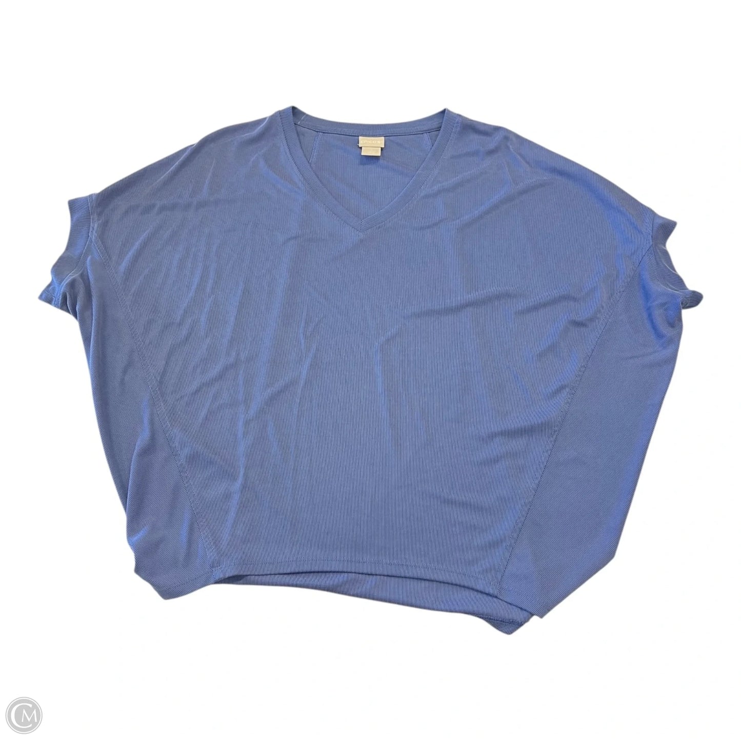 Top Short Sleeve By Chicos In Blue, Size: M