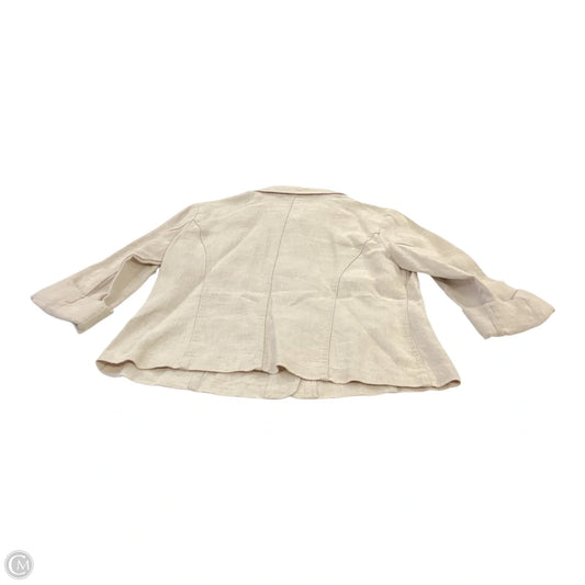 Jacket Shirt By Charter Club In Tan, Size: M