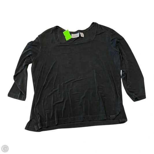 Top Long Sleeve By Chicos In Black, Size: Xl
