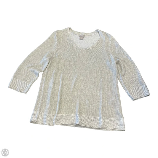 Sweater By Chicos In Cream, Size: L
