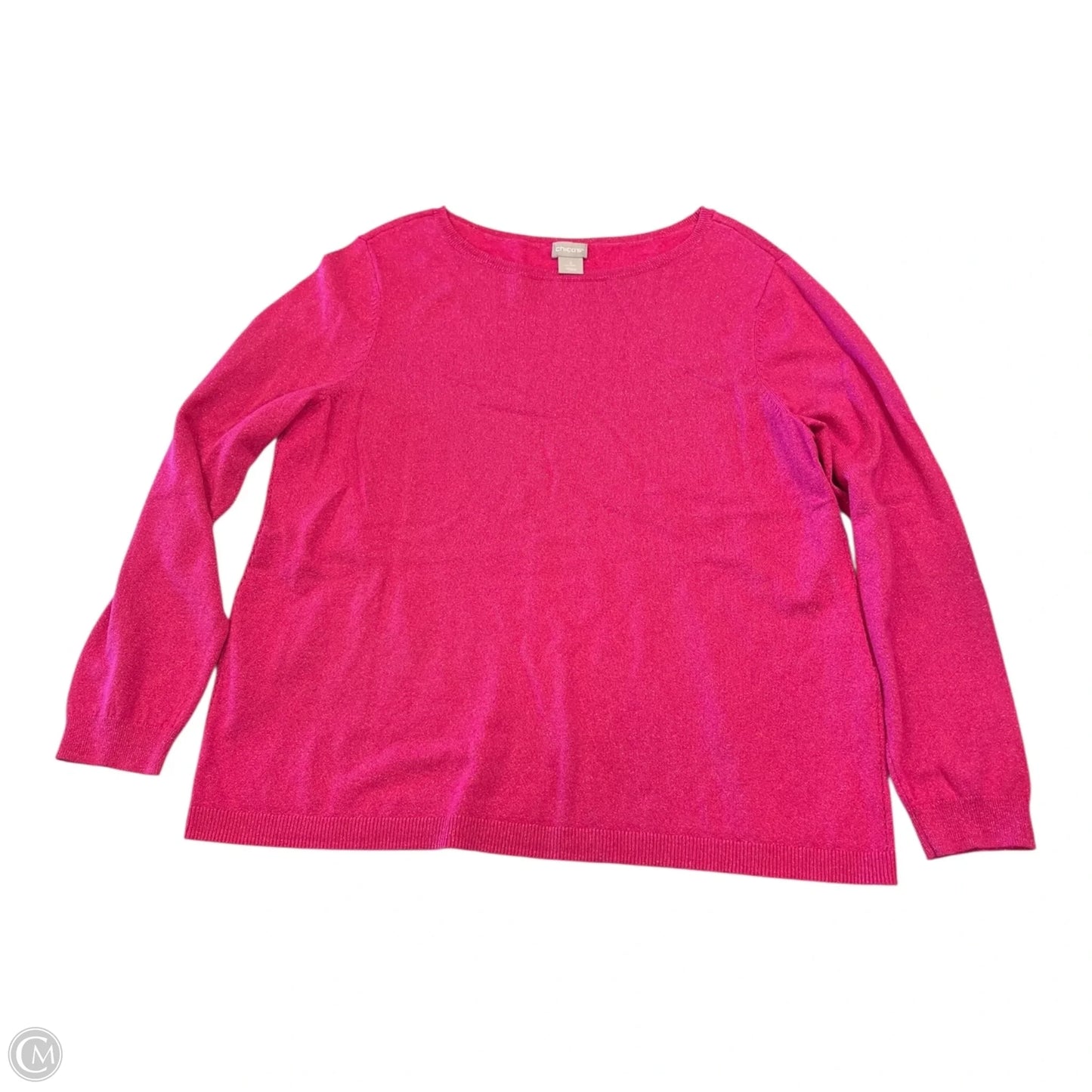 Top Long Sleeve By Chicos In Pink, Size: L