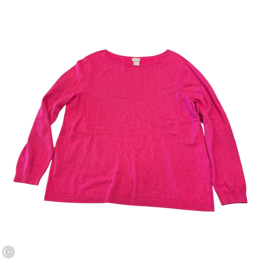 Top Long Sleeve By Chicos In Pink, Size: L