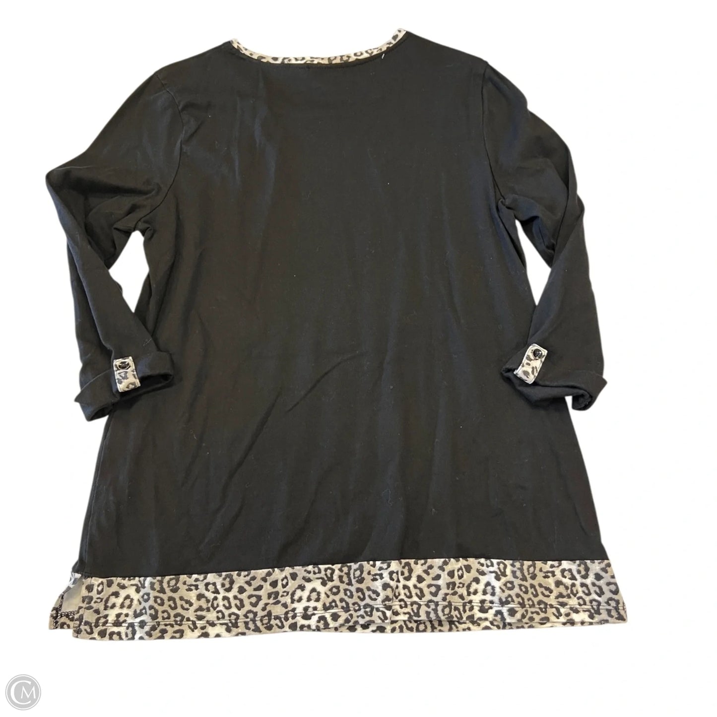 Top Long Sleeve By Chicos In Black, Size: M