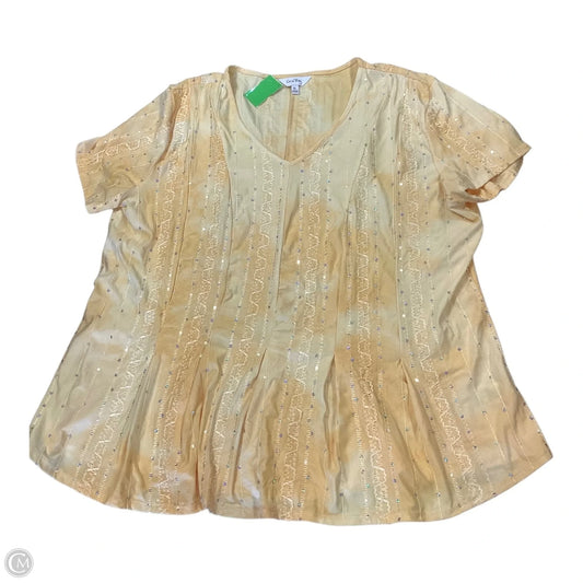 Top Short Sleeve By Coral Bay In Yellow, Size: Xl
