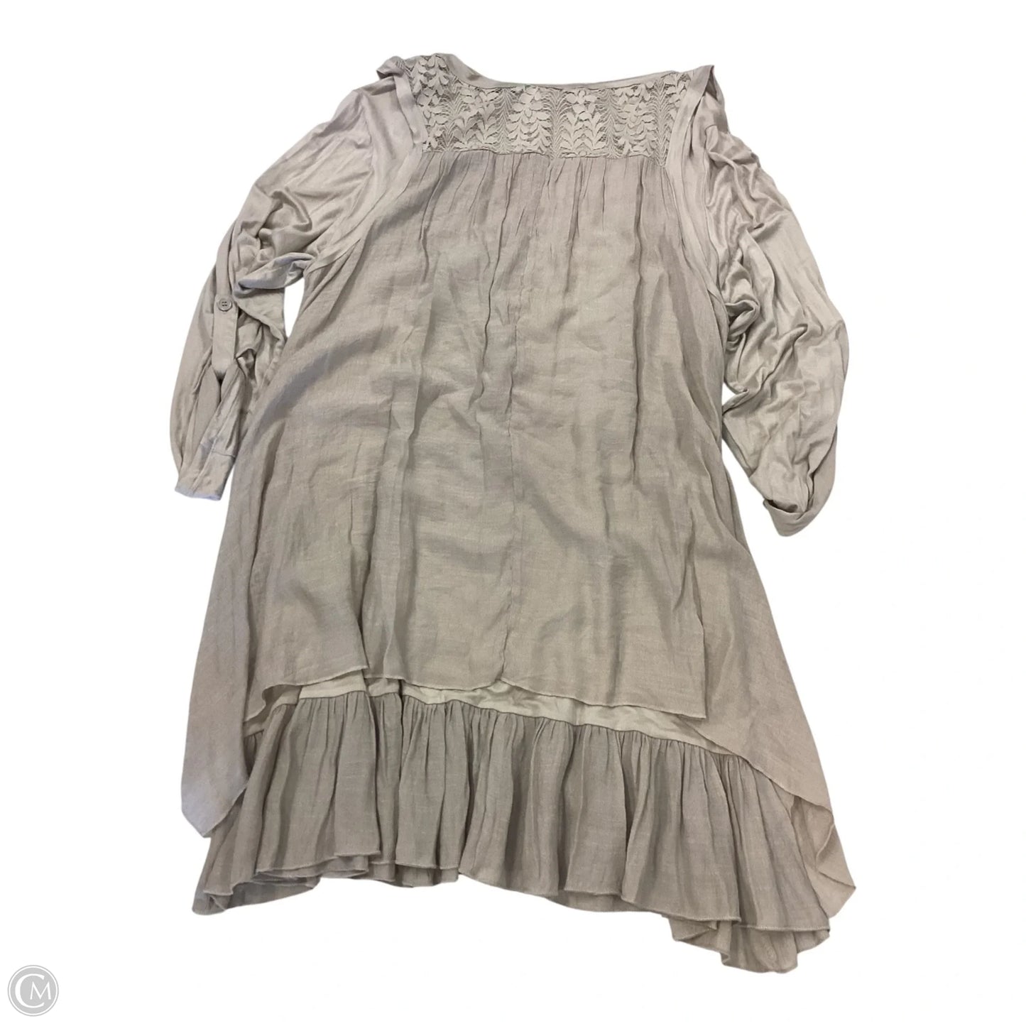 Top Long Sleeve By Indigo Soul In Tan, Size: 2x