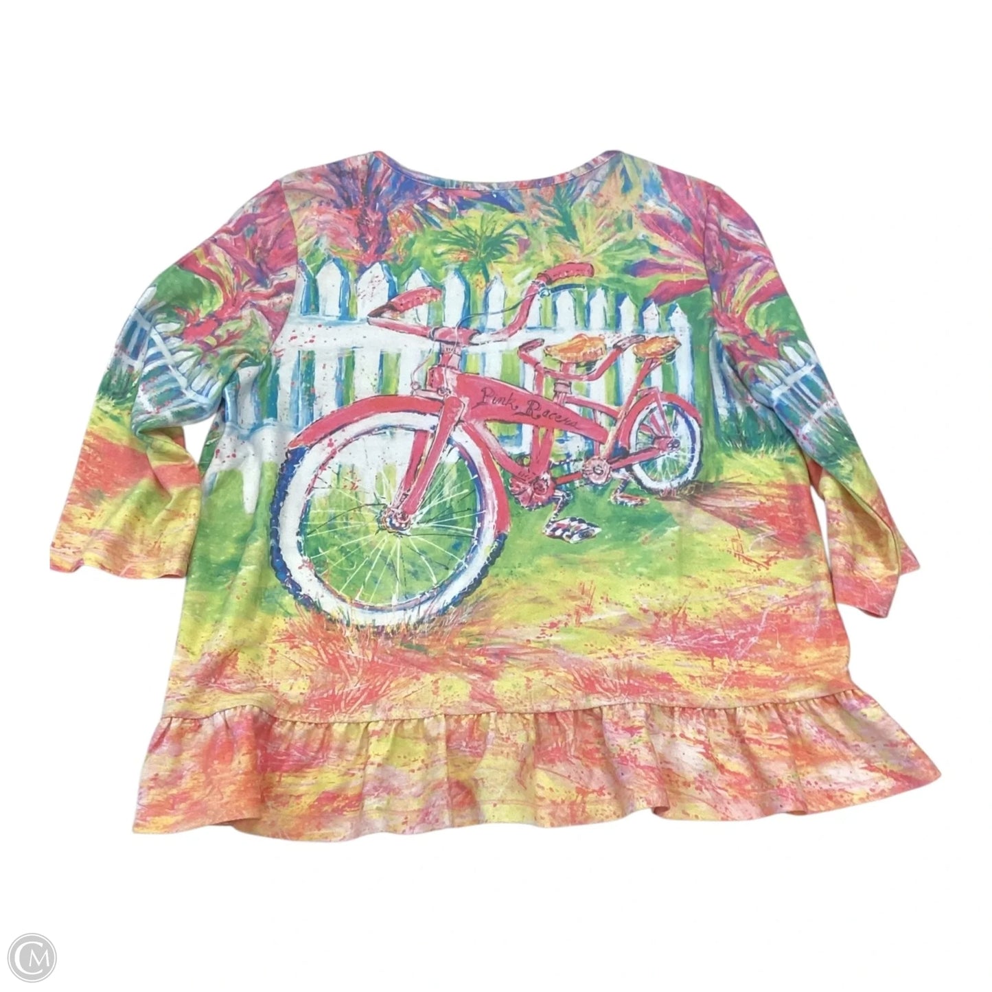 Top 3/4 Sleeve By Leoma Lovegrove In Multi-colored, Size: Xl