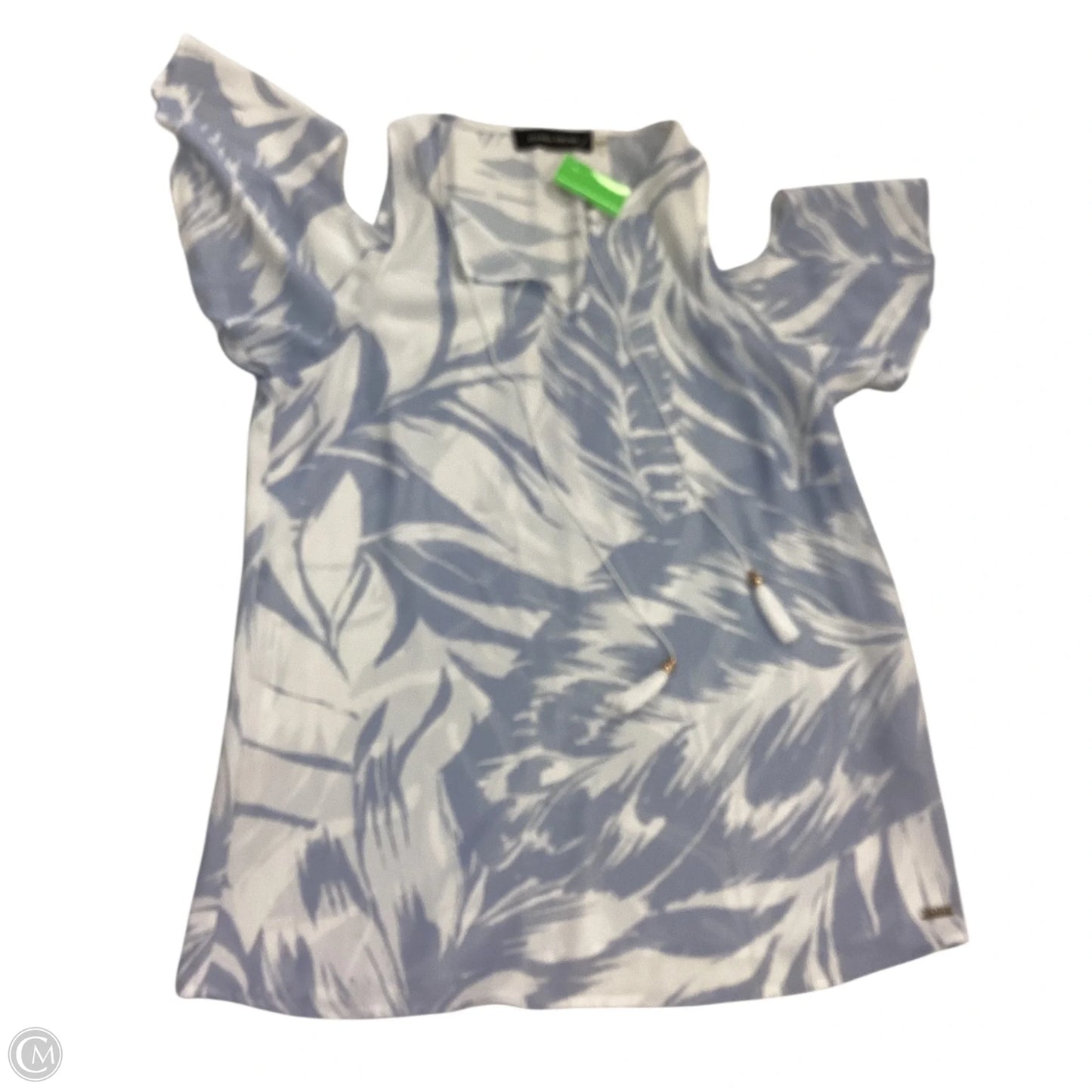 Top Short Sleeve By Ivanka Trump In Blue & White, Size: S