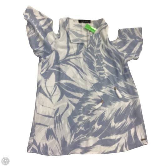 Top Short Sleeve By Ivanka Trump In Blue & White, Size: S