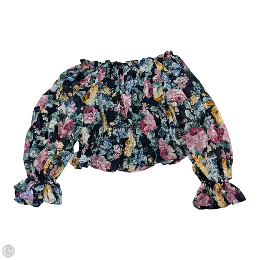 Top Long Sleeve By Vici In Floral Print, Size: L