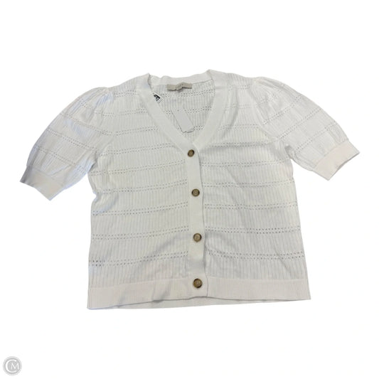 Top Short Sleeve By Loft In White, Size: L