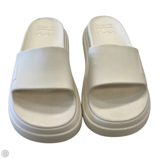Sandals Heels Platform By Billabong In White, Size: 9