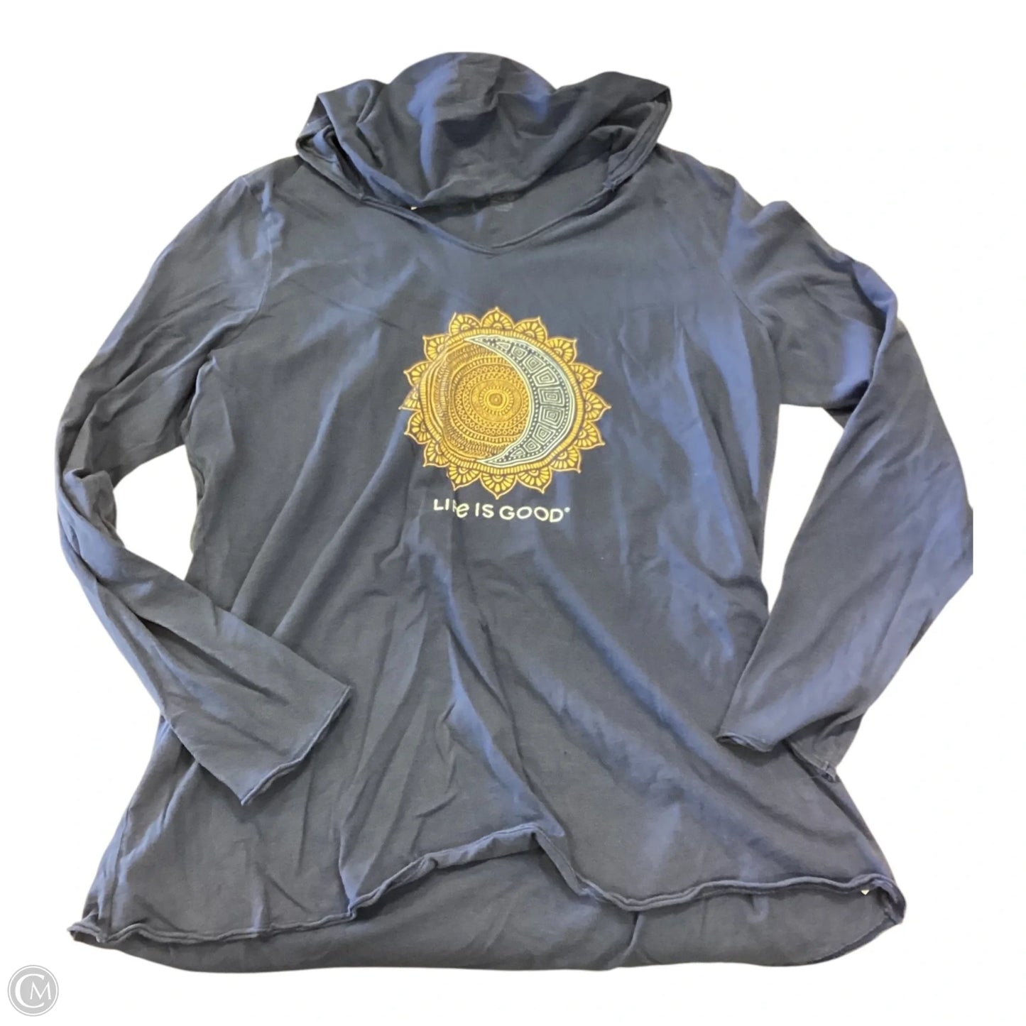 Top Long Sleeve By Life Is Good In Navy, Size: L