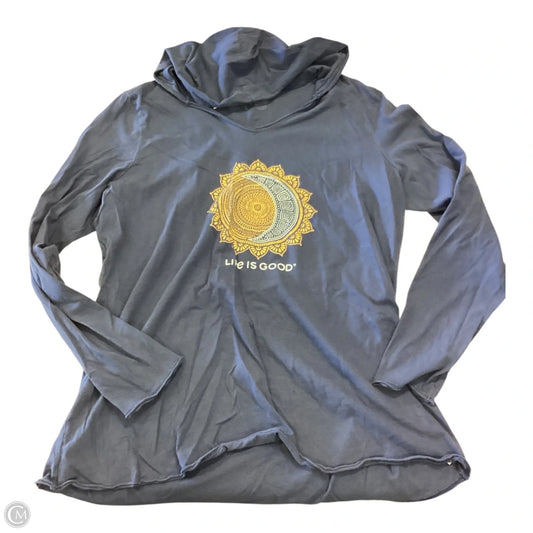 Top Long Sleeve By Life Is Good In Navy, Size: L