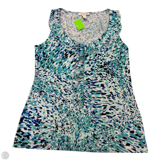 Top Sleeveless By White House Black Market In Blue & White, Size: M