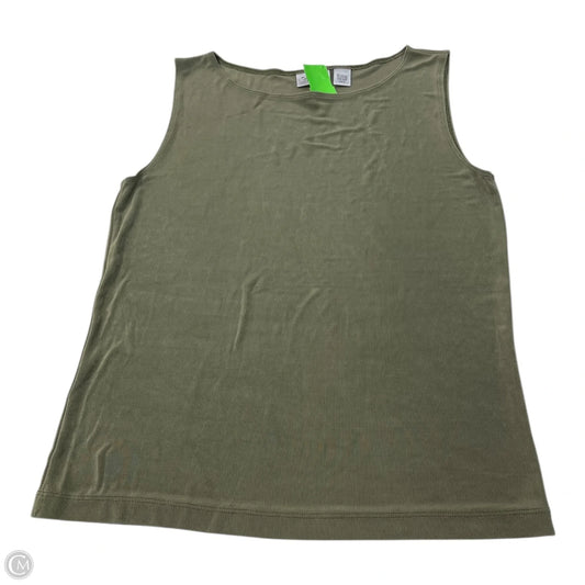 Top Sleeveless By Chicos In Green, Size: L