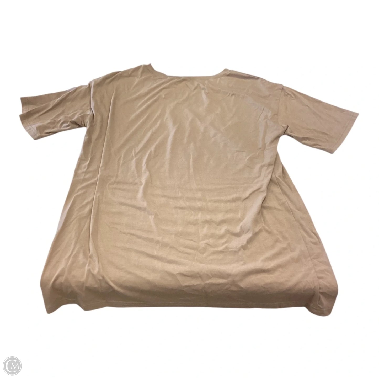 Top Short Sleeve Basic By Clothes Mentor In Brown, Size: 2x