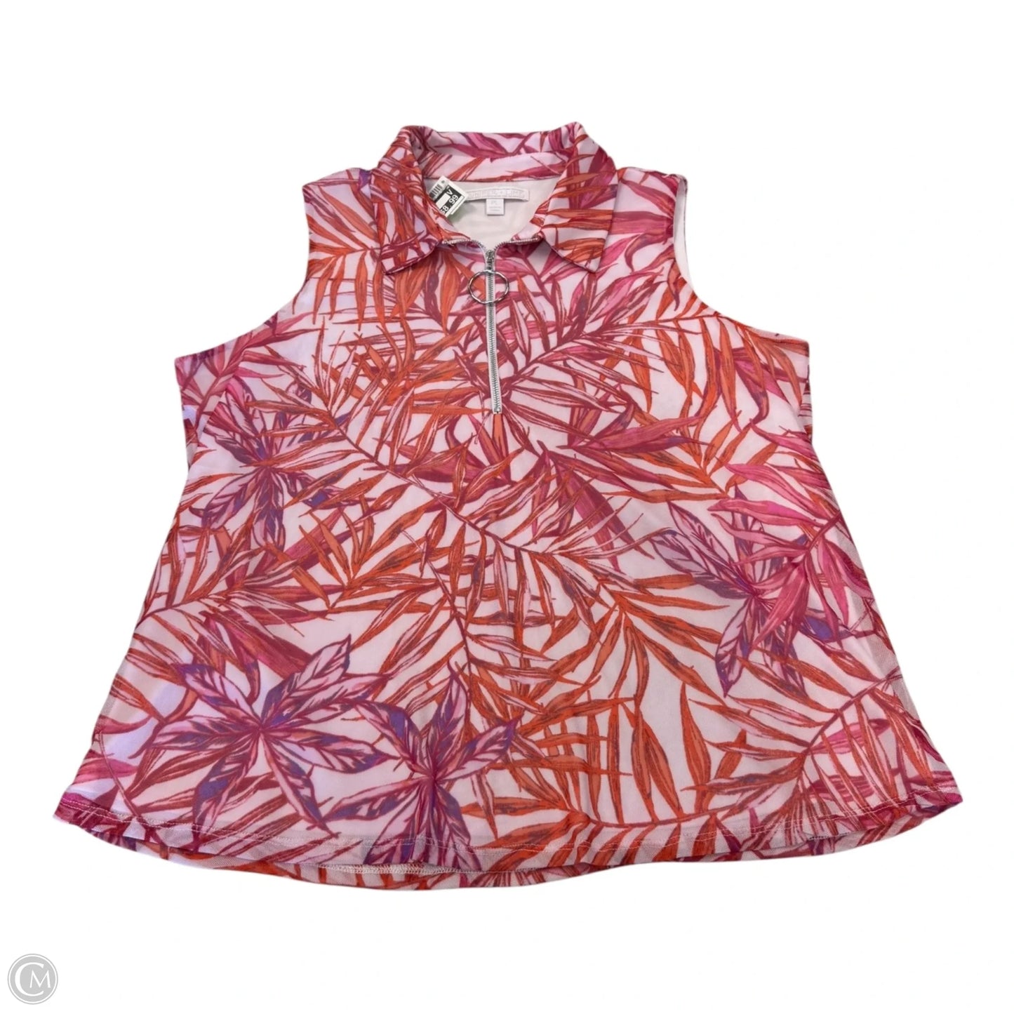 Top Sleeveless By Clothes Mentor In Tropical Print, Size: Lp