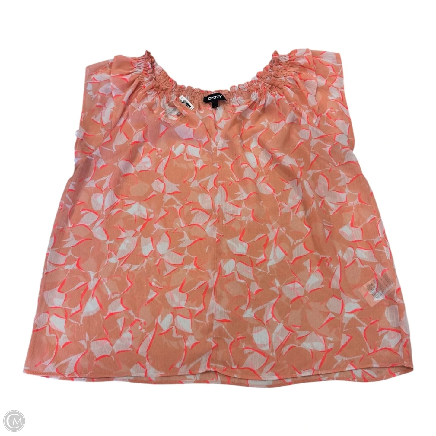 Top Sleeveless By Dkny In Pink, Size: L