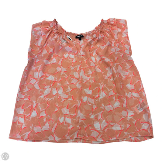 Top Sleeveless By Dkny In Pink, Size: L