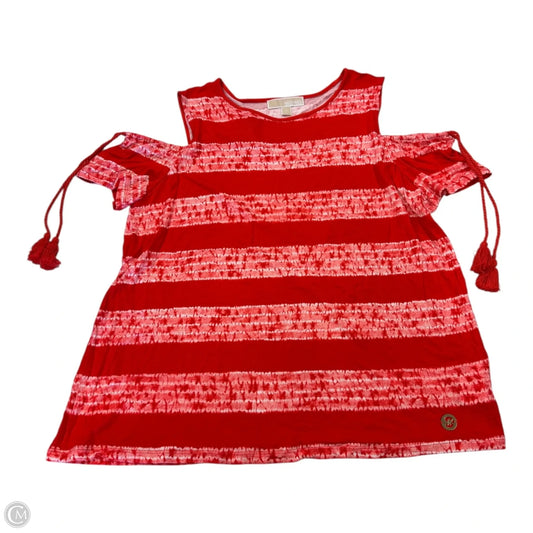 Top Short Sleeve By Michael By Michael Kors In Red, Size: Xl