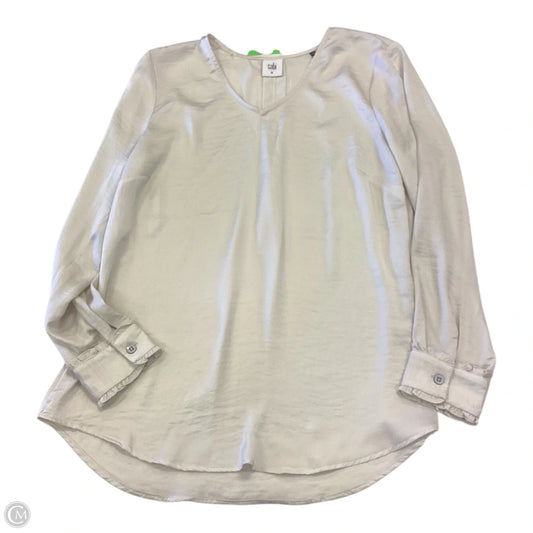 Top Long Sleeve By Cabi In White, Size: M