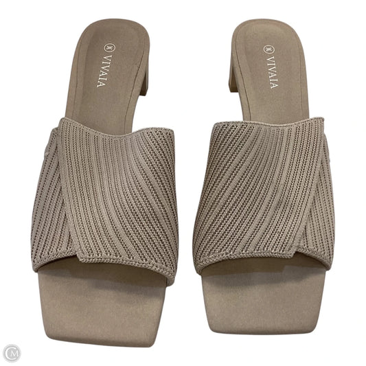 Shoes Heels Block By Vivaia In Tan, Size: 8.5