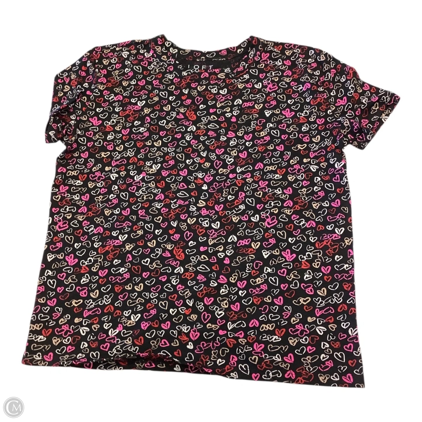 Top Short Sleeve Basic By Loft In Blue & Red, Size: S