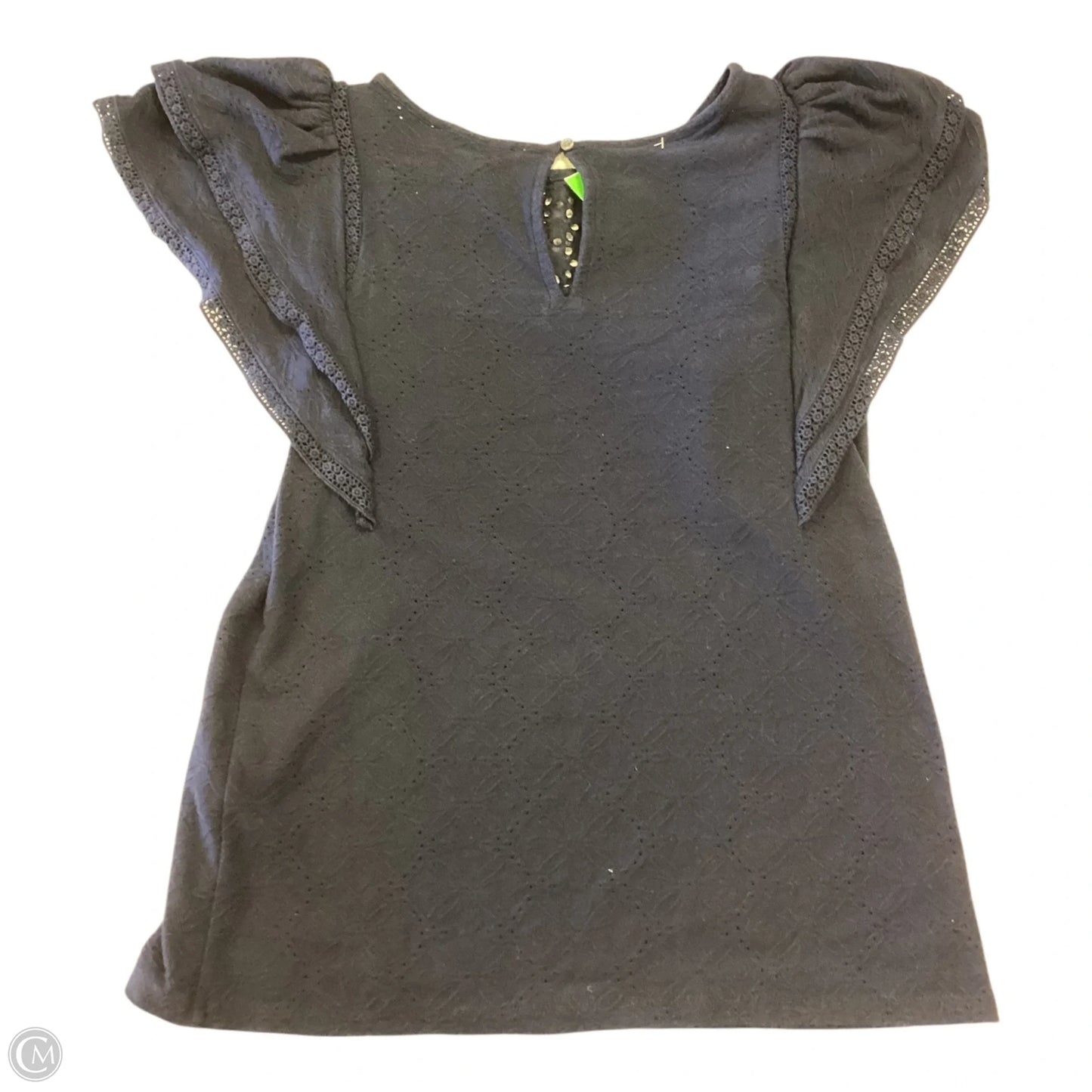 Top Short Sleeve By Loft In Navy, Size: Sp