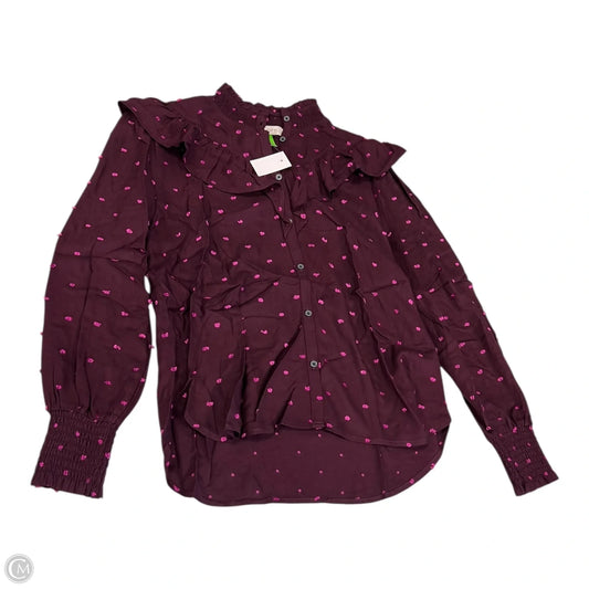 Top Long Sleeve By Loft In Purple, Size: Xs