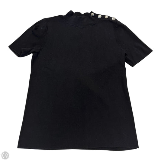 Top Short Sleeve By Talbots In Black, Size: S