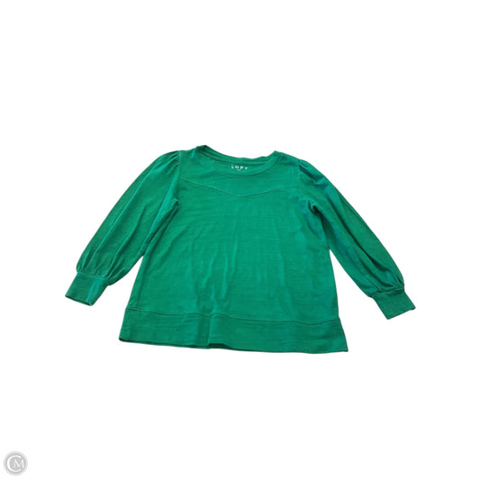 Top Long Sleeve By Loft In Green, Size: S