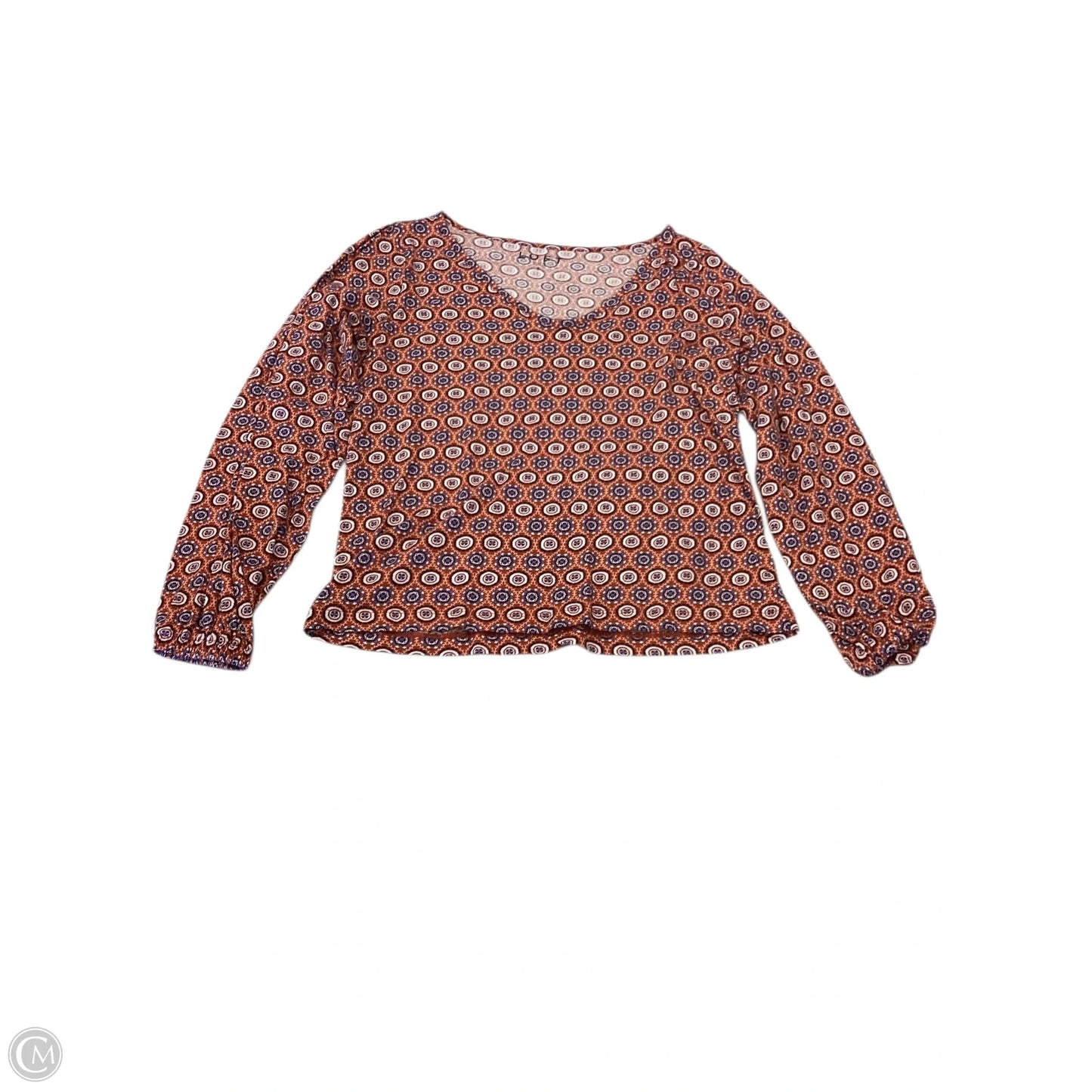 Top Long Sleeve By Loft In Multi-colored, Size: S