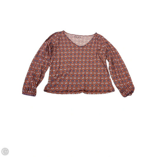 Top Long Sleeve By Loft In Multi-colored, Size: S