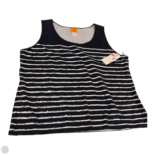 Top Sleeveless By Ruby Rd In Striped Pattern, Size: 2x