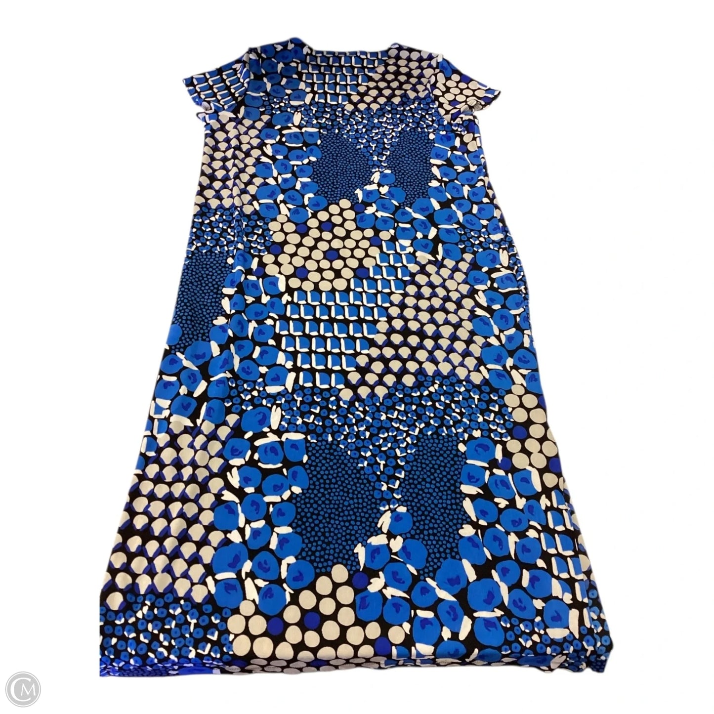 Dress Casual Maxi By Chicos In Black & Blue, Size: Xl