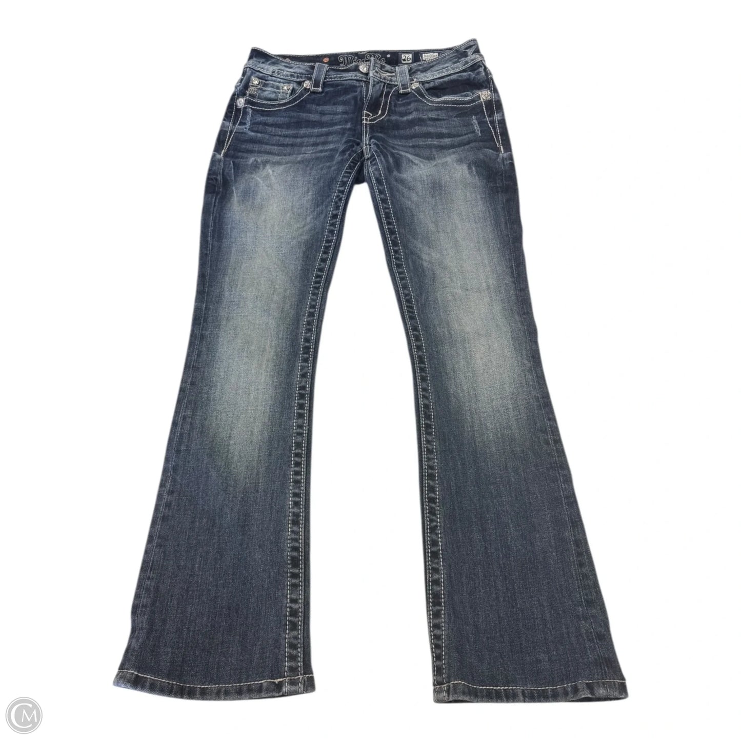 Jeans Straight By Miss Me In Blue Denim, Size: 2