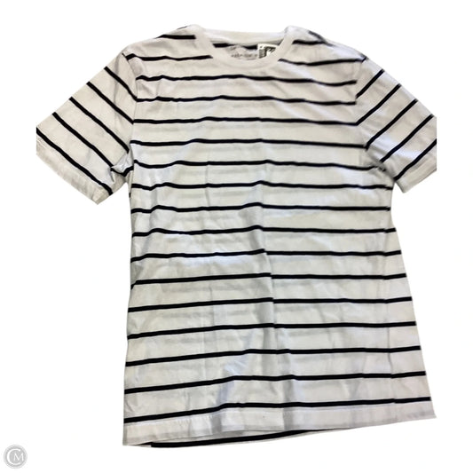 Top Short Sleeve Basic By Banana Republic In Striped Pattern, Size: S
