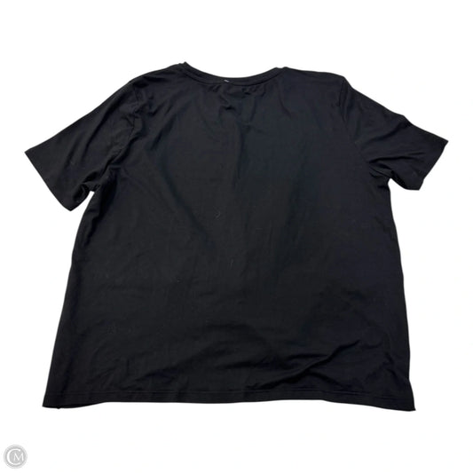 Athletic Top Short Sleeve By Clothes Mentor In Black, Size: L