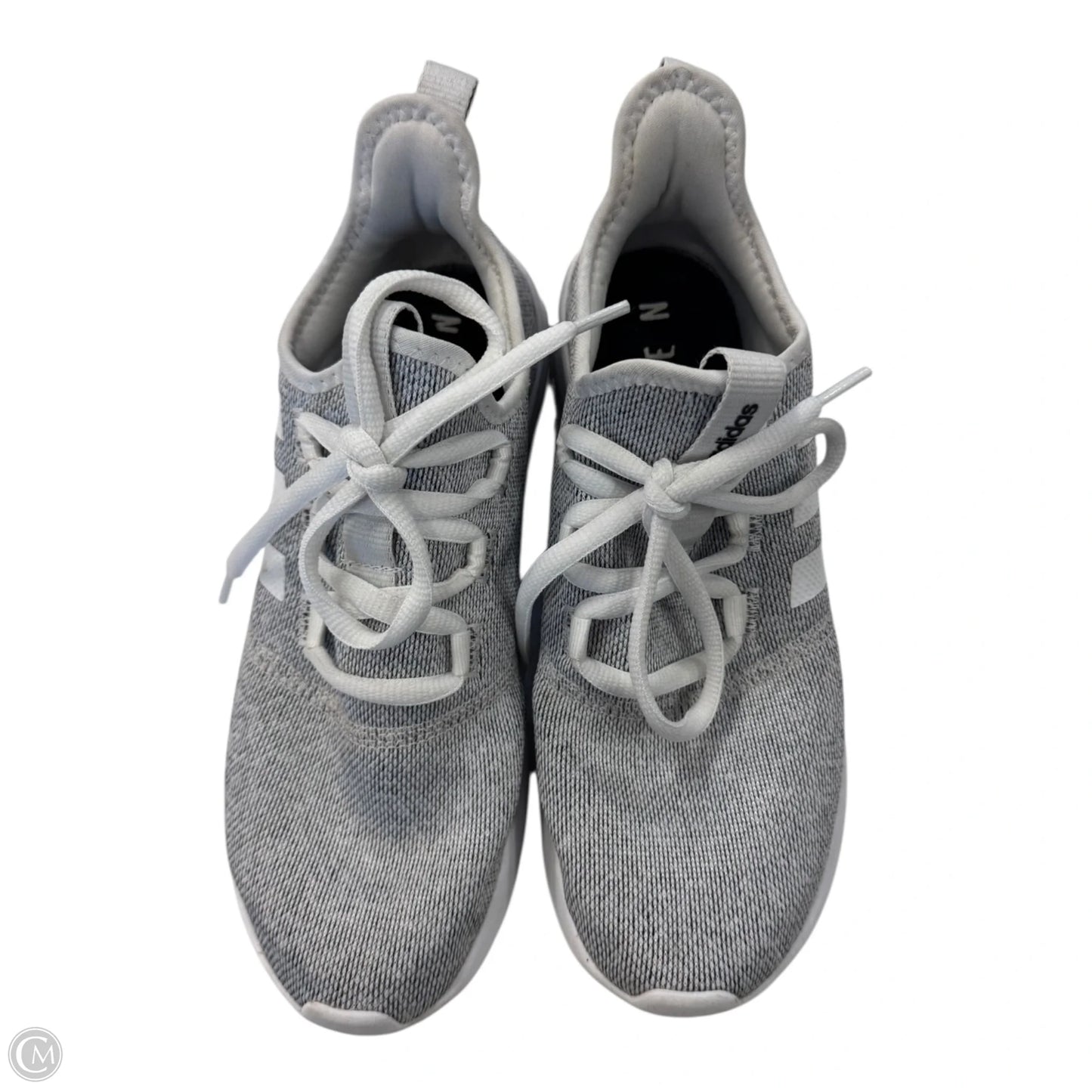 Shoes Sneakers By Adidas In Grey & White, Size: 9