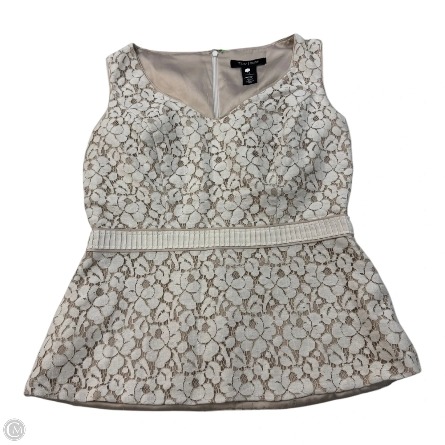 Top Sleeveless By White House Black Market In White, Size: 4
