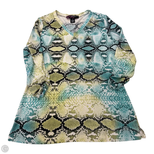 Top Long Sleeve By Peck And Peck In Animal Print, Size: M