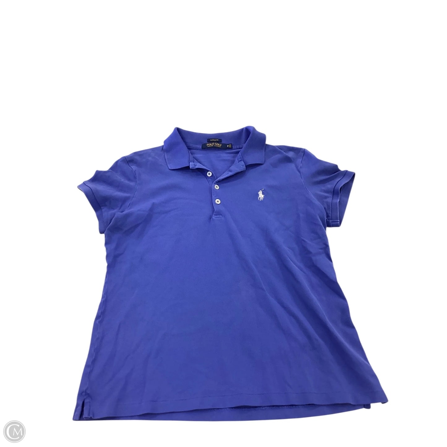 Top Short Sleeve By Polo Ralph Lauren In Blue, Size: M