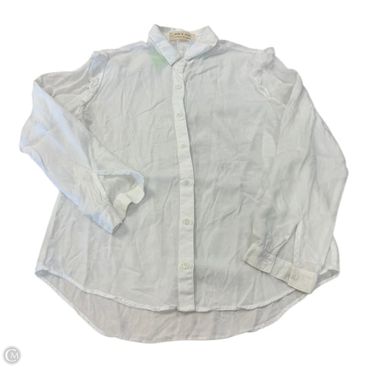 Top Long Sleeve By Cloth & Stone In White, Size: M