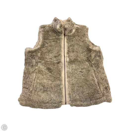 Vest Faux Fur & Sherpa By Clothes Mentor In Tan, Size: M
