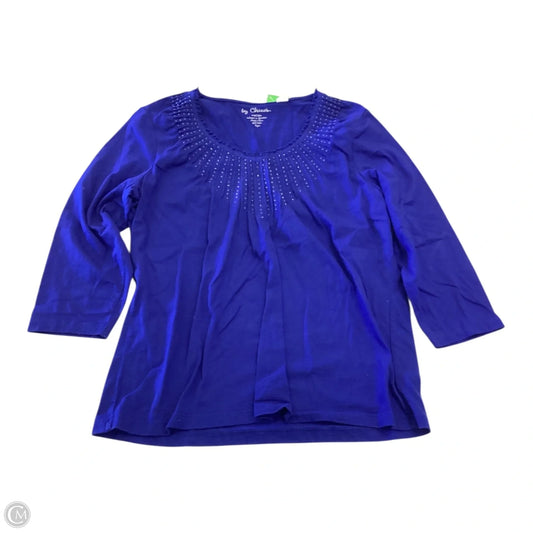 Top Long Sleeve By Chicos In Blue, Size: L
