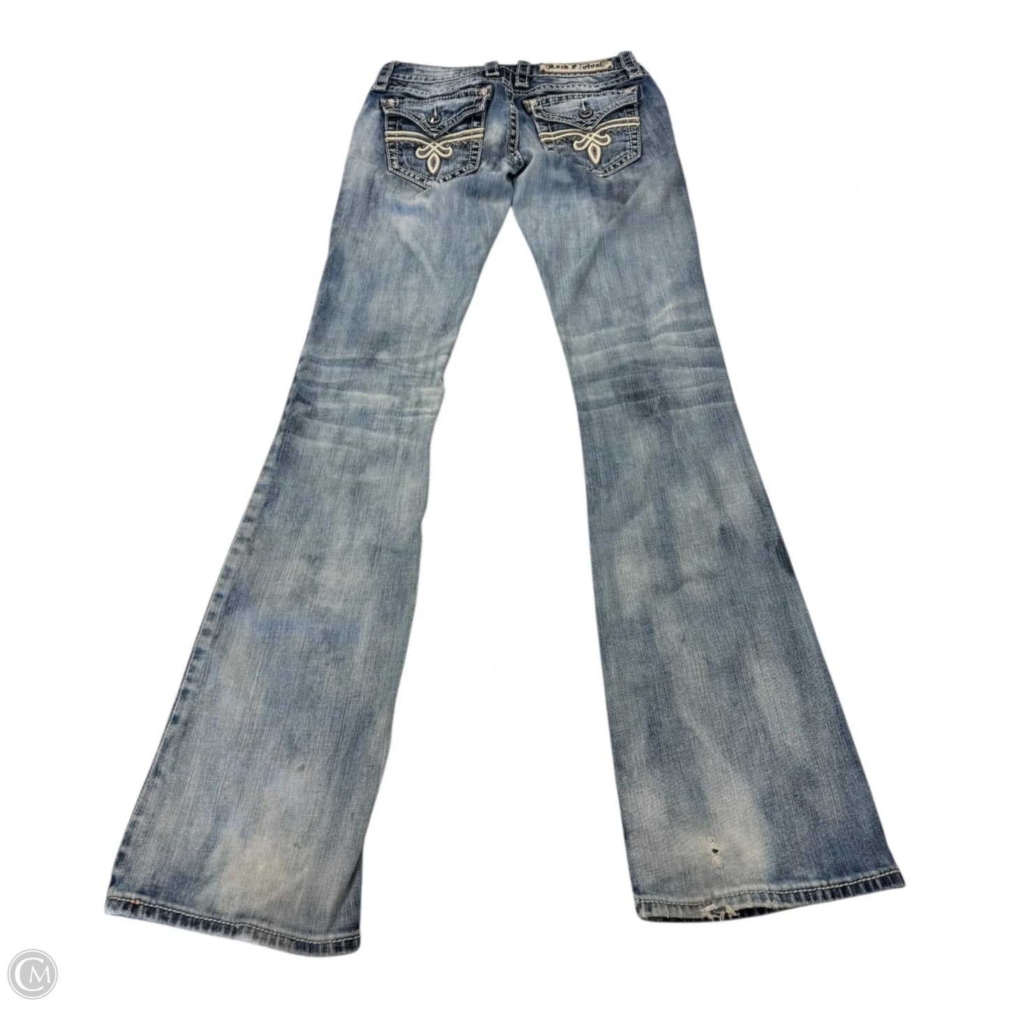 Jeans Straight By Rock Revival In Blue Denim, Size: 4