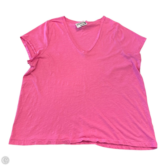 Top Short Sleeve Basic By J. Crew In Pink, Size: 3x