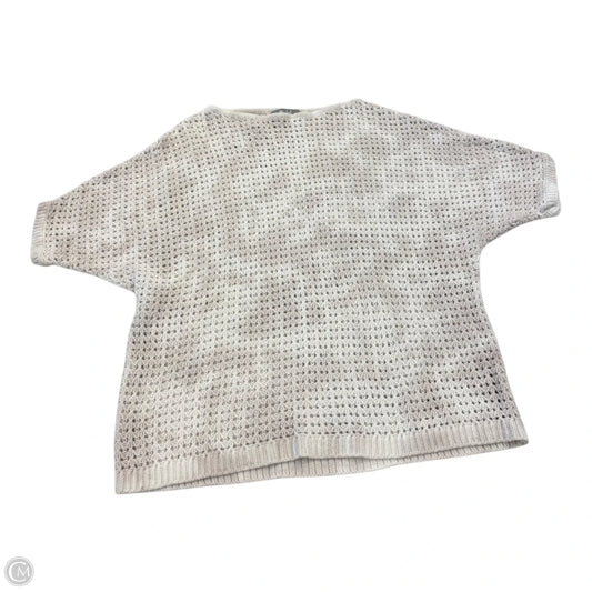 Top Short Sleeve By Marled In Cream & White, Size: L